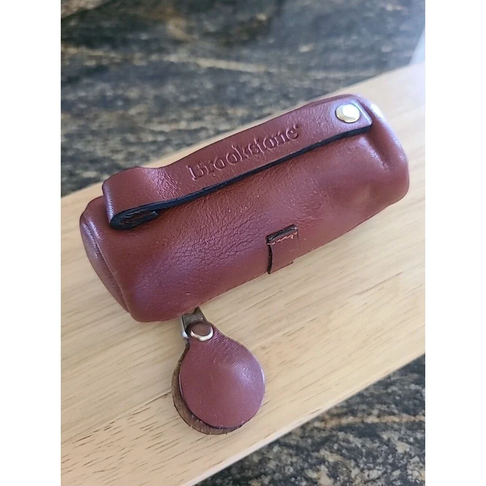 Brookstone Golfer's Leather Tool Tote Golf Balls Christmas Gift Preppy Caddy
